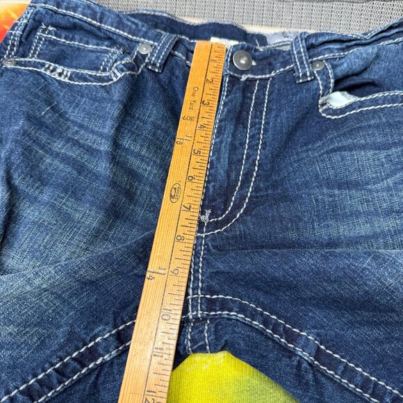 Faded Glory Mens Size W32 L34 Blue Straight Fit Denim Jeans Distressed Style - Picture 6 of 10